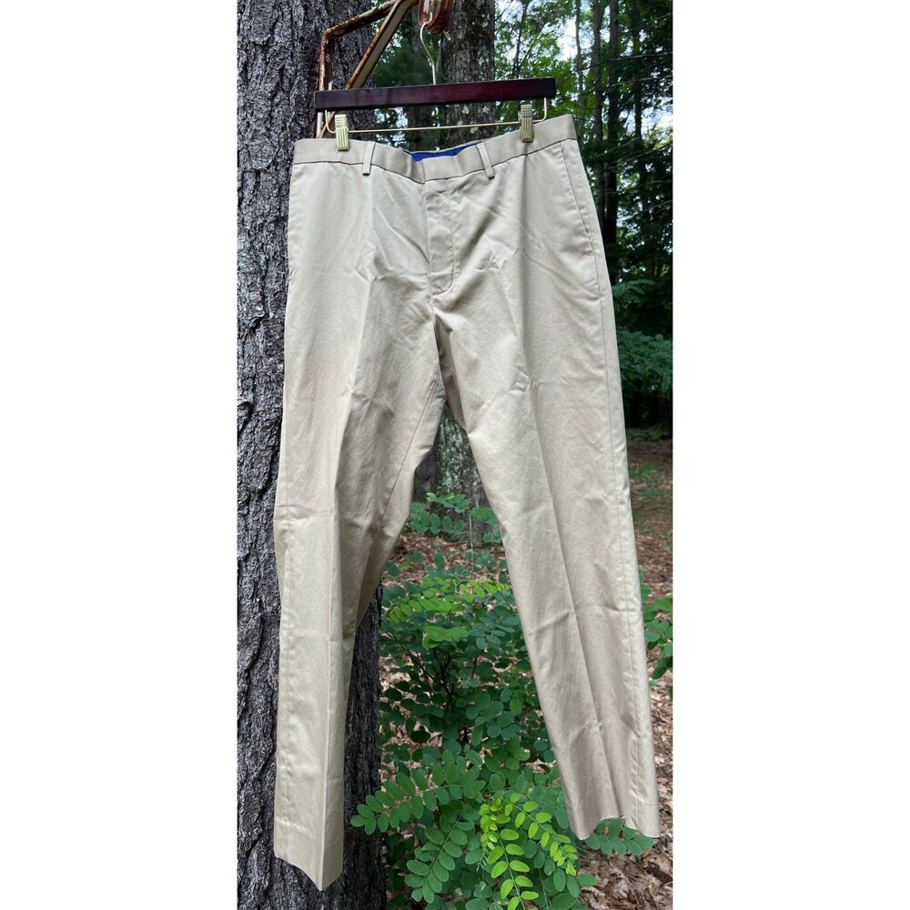 Banana Republic Non-Iron Standard Fit Pants Mens 33x32 Khaki Chino 100% Cotton